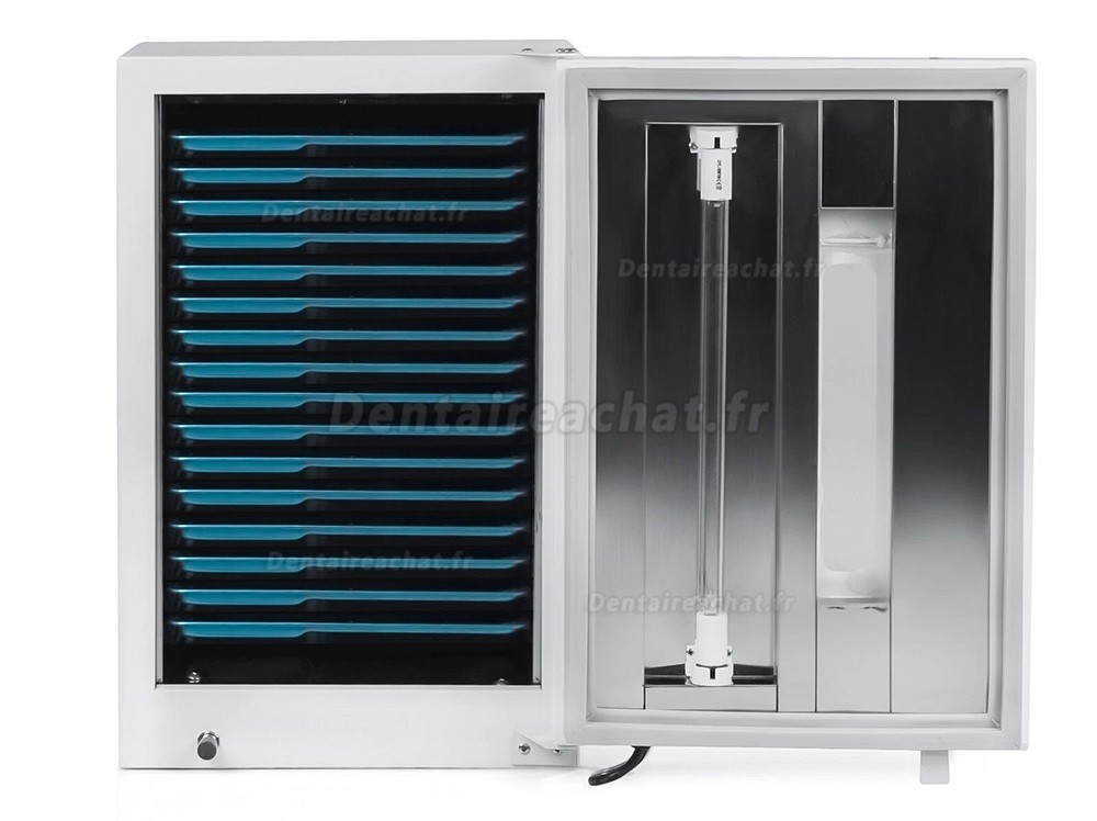 Armoire de d&eacute;sinfection dentaire 27 L UV-ozone, avec &eacute;cran tactile et minuterie